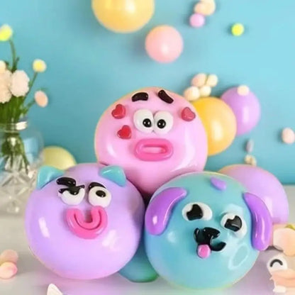 New-1Pcs Soft Moldable Cute Slow Rise Squeeze Toys New Smushers Curiosities Dog Face Swap Toy Relaxing Sensory