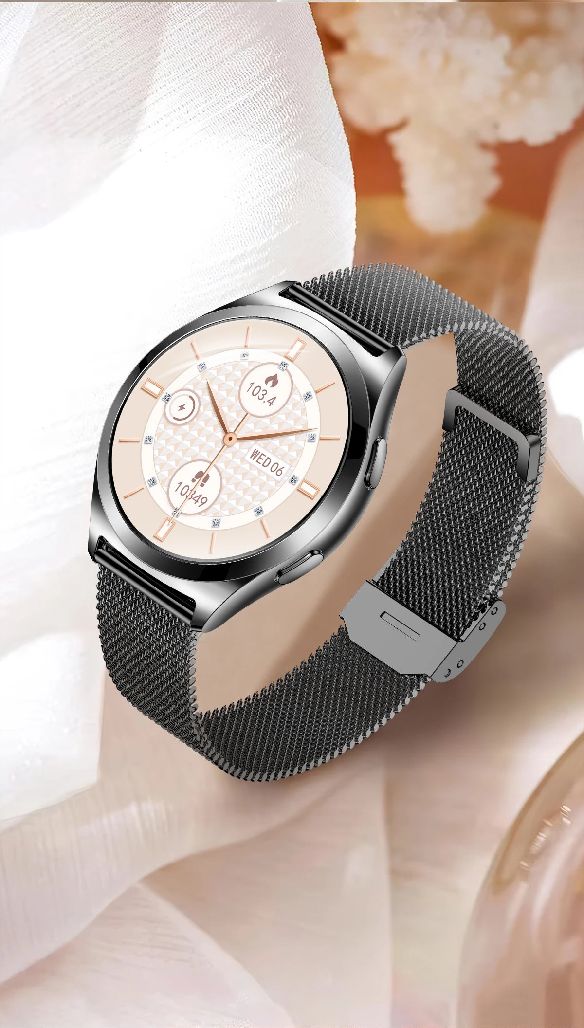 LIGE Luxury Smart Watch For Woman 1.27" Bluetooth Call Custom Dial Women's Bracelet Sports Health Monitor Smartwatch Ladies Gift