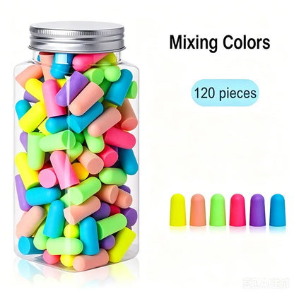24-120PCS Earplugs for Sleep Anti-Noise Travel Sleep Noise Reduction Soft Foam Earplugs Anti-Noise Sleep anti Snoring Health