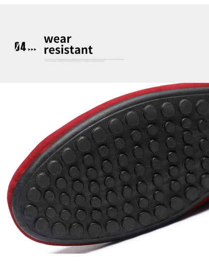 Fashion Red Men's Half Shoes Summer Lightweight Casual Shoes For Men Flat Slippers Comfortable Soft Slip-on Shoes Man Loafers