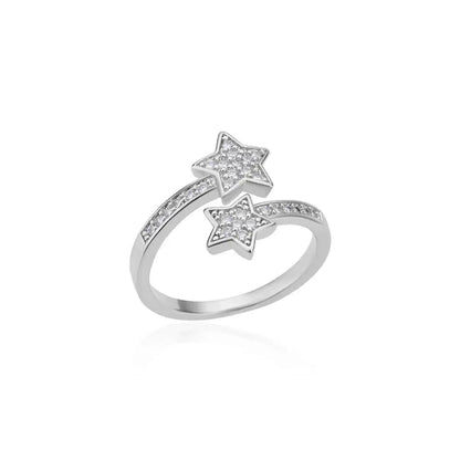 Blue Zircon Crown Rings For Women Stainless Steel Gold Color Adjustable Crown Ring 2026 Trend Design Female Wedding Jewerly Gift