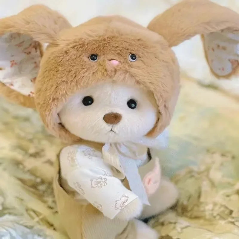 High Quality Handmade Teddy Bear Plush Toy Change Dress Cloth Girl Hug Cuddly Plushie Doll for Girlfriend Christmas Gift