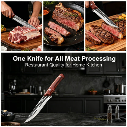 Kitchen knives, forged boning knives, professional high-hardness slaughter knives for the kitchen, Japanese chef's fruit knives