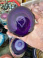 Natural Polished Agate Geode Slab Coaster Crystal Mineral Stone for Home Decor DIY Jewelry Pendant Healing Gift