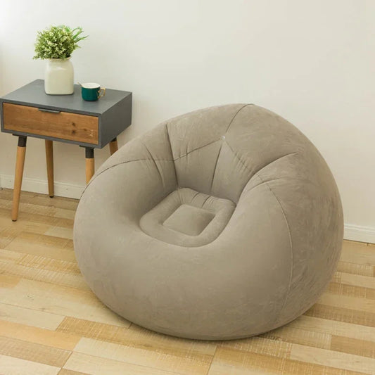 Large Lazy Inflatable PVC Sofa Chair Lounger Seat Bean Bag Tatami Style Living Room Couch 2026 Latest Models Puff Pouf