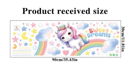 Unicorn Vinyl Child Wall Sticker For Baby Room Decoration Bedroom Accessories Furniture Sticker Adhesive Wallpaper Wall Decor