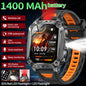 LIGE Wojskowy Inteligentny Zegarek 2.01'' Ekran HD Outdoor Sportowy Męski Zegarek SOS Czerwony Alarm Migająca Latarka Monitor Zdrowia Smartwatch