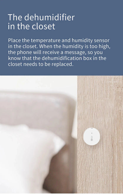 ZigBee Temperature And Humidity Sensor Remote Monitor By Ewelink App Battery Powered Works With Alexa Google Yandex Zigbee2mqtt