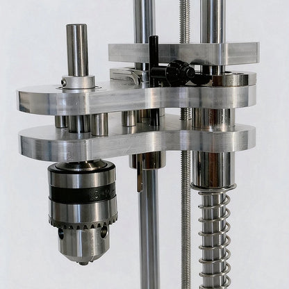 Woodworking Drilling Stand - Aluminum Profile Vertical Positioning Tool, Mini Desktop Drill Stand for Cordless Drills & DIY