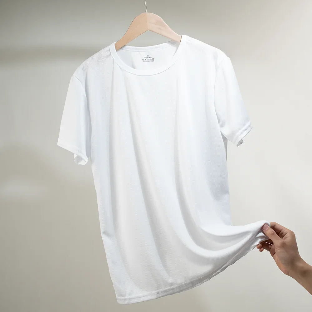 Men's Quick Dry Short Sleeve Sport T Shirt Gym Jerseys Fitness Shirt Trainer Running T-Shirt Boy Teenager Breathable Sportswears