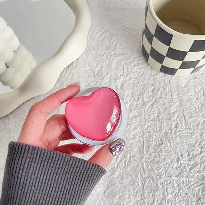 Korean Y2K Pink Glass Love Heart Magnetic Holder Phone Grip Tok Detachable Bracket for Magsafe Universal Smart Tok for IPhone