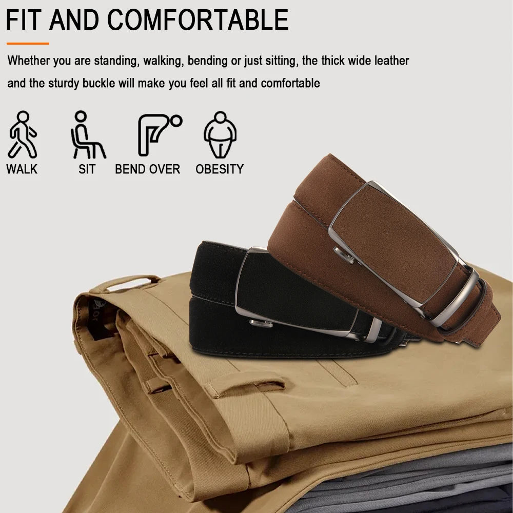 Men Leather Belt Automatic Buckle High Quality Male Leather Strap Luxury Jeans for Men Men Accessori