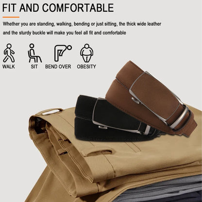 Men Leather Belt Automatic Buckle High Quality Male Leather Strap Luxury Jeans for Men Men Accessori
