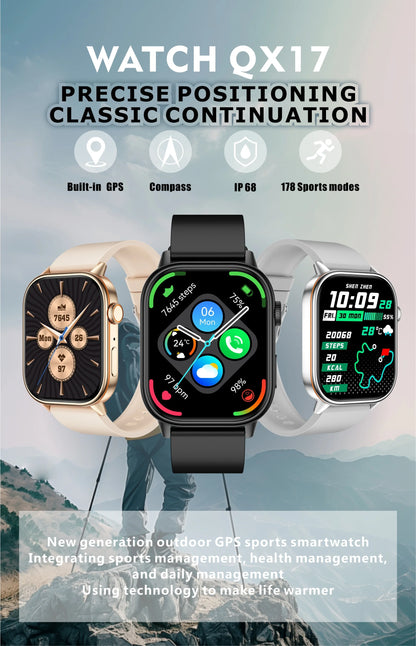2026New Military Dual-band GPS Smart Watch Compass IP68K Waterproof Bluetooth Call Heart rate Sports Smart Watch For IOS Andriod