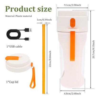 450ML Portable Electric Juicer Multifunctional Wireless Blender USB Rechargeable Ice Crusher Small Juice Cup Mixer Machine