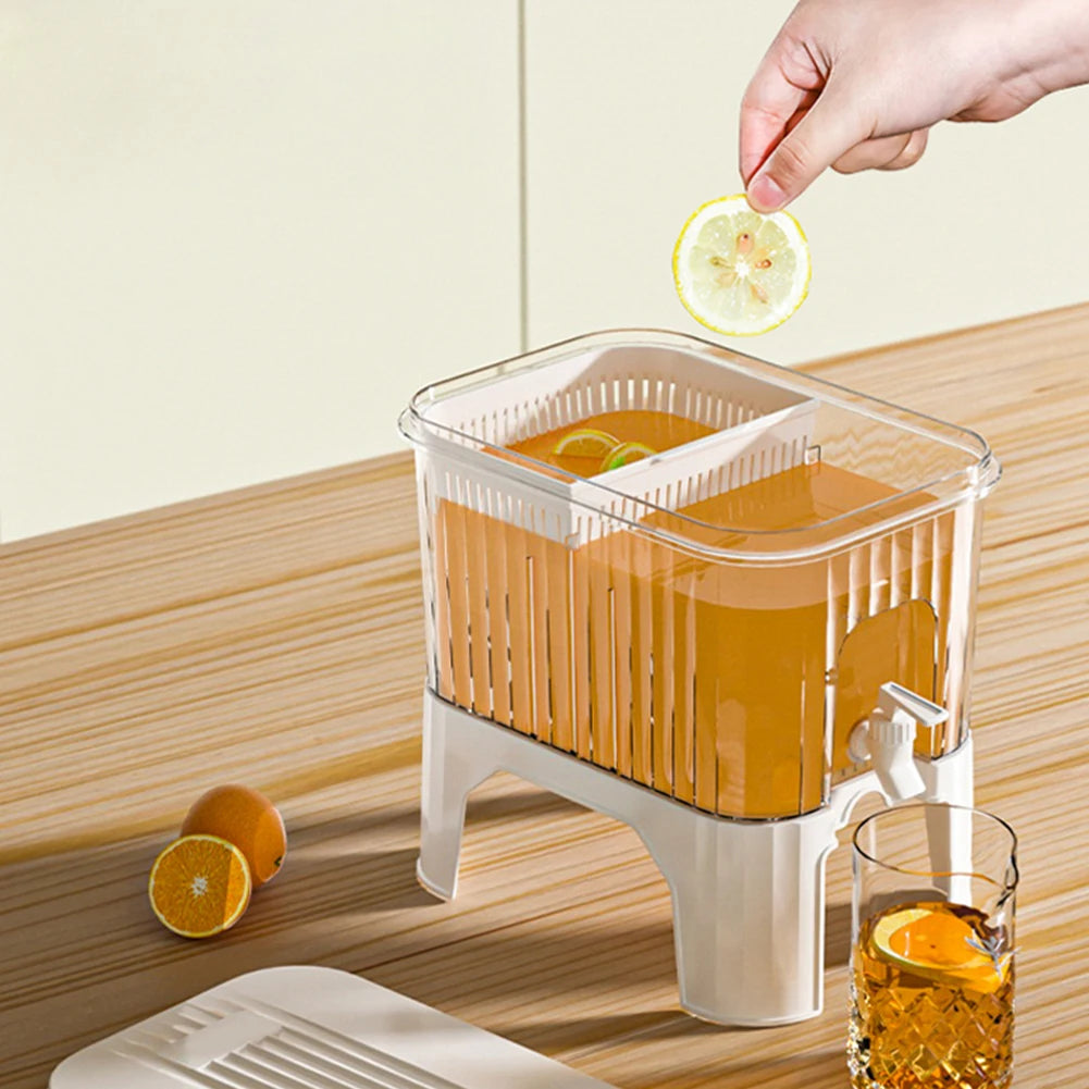 5L Cold Kettle with Faucet & Bracket Refrigerator Juice Pitcher Cold Water Pitcher for Party Refrigerator Drink Juice Iced Tea