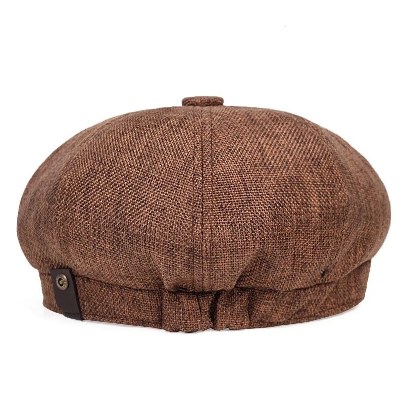 Nowa męska kaszkietówka na wiosnę lato, cienki, retro beret, dziki codzienny kapelusz, unisex ośmiokątna czapka, modne czapki hiphopowe, gorras