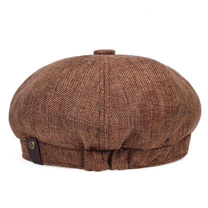 Nowa męska kaszkietówka na wiosnę lato, cienki, retro beret, dziki codzienny kapelusz, unisex ośmiokątna czapka, modne czapki hiphopowe, gorras
