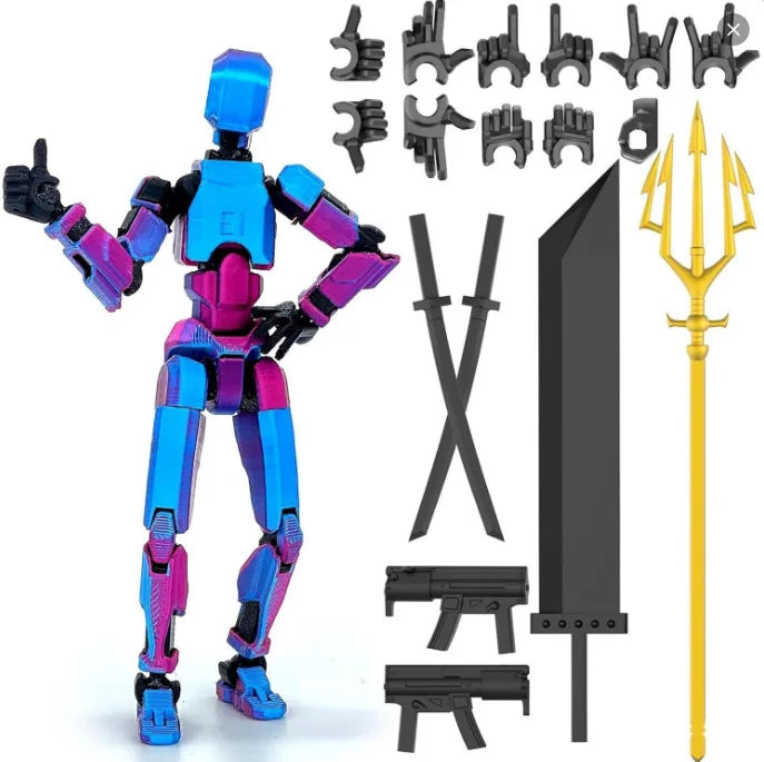 13 Articulated Joints Movable 3D Printed Third Generation DIY Assemble Collectible Desk Ornament Lucky Action Figure Home Decor