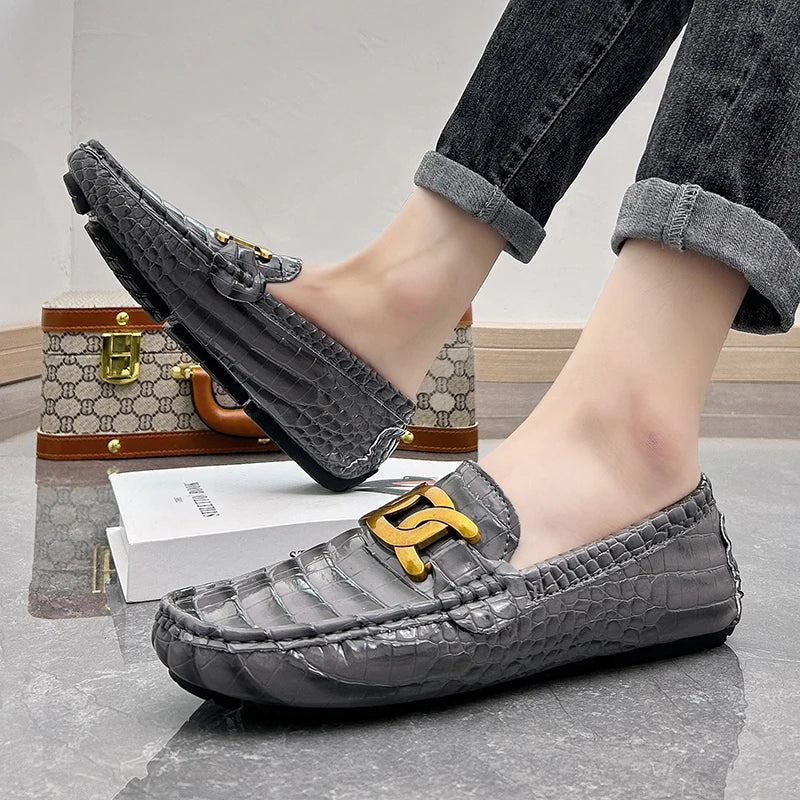 Men Loafers Shoes High Quality Party Shoes Fashion Men Non Slip Casual PU Leather Man Flat Classic Comfy Slip on Men Loafers