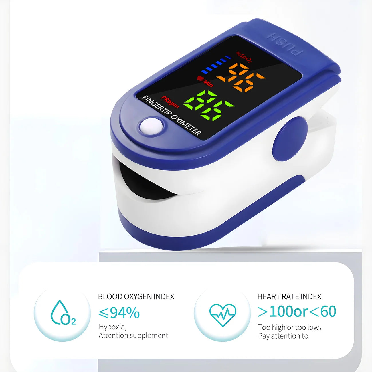 Oximeter Portable Fingertip Pulse Blood Oxygen Saturation Monitor With Lcd Display Fingertip Oximeter Testing SpO2 Health Care