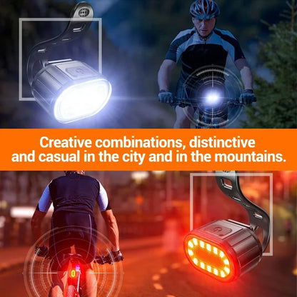 USB-C Rechargeable Bicycle Lights Bike Safety Warning Lamp Outdoor Waterproof Cycling Flashlight For Mountain And Road Bikes