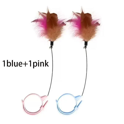 Neck Wear Cat Collar Teaser Toys, Self Play Cat Toy for Boredom Relief, Suitable for Indoor Cats to Exercise