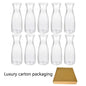 Striped Design Clear Plastic Vases for DIY Floral Arrangements Durable Home Wedding Table Centerpiece Decor