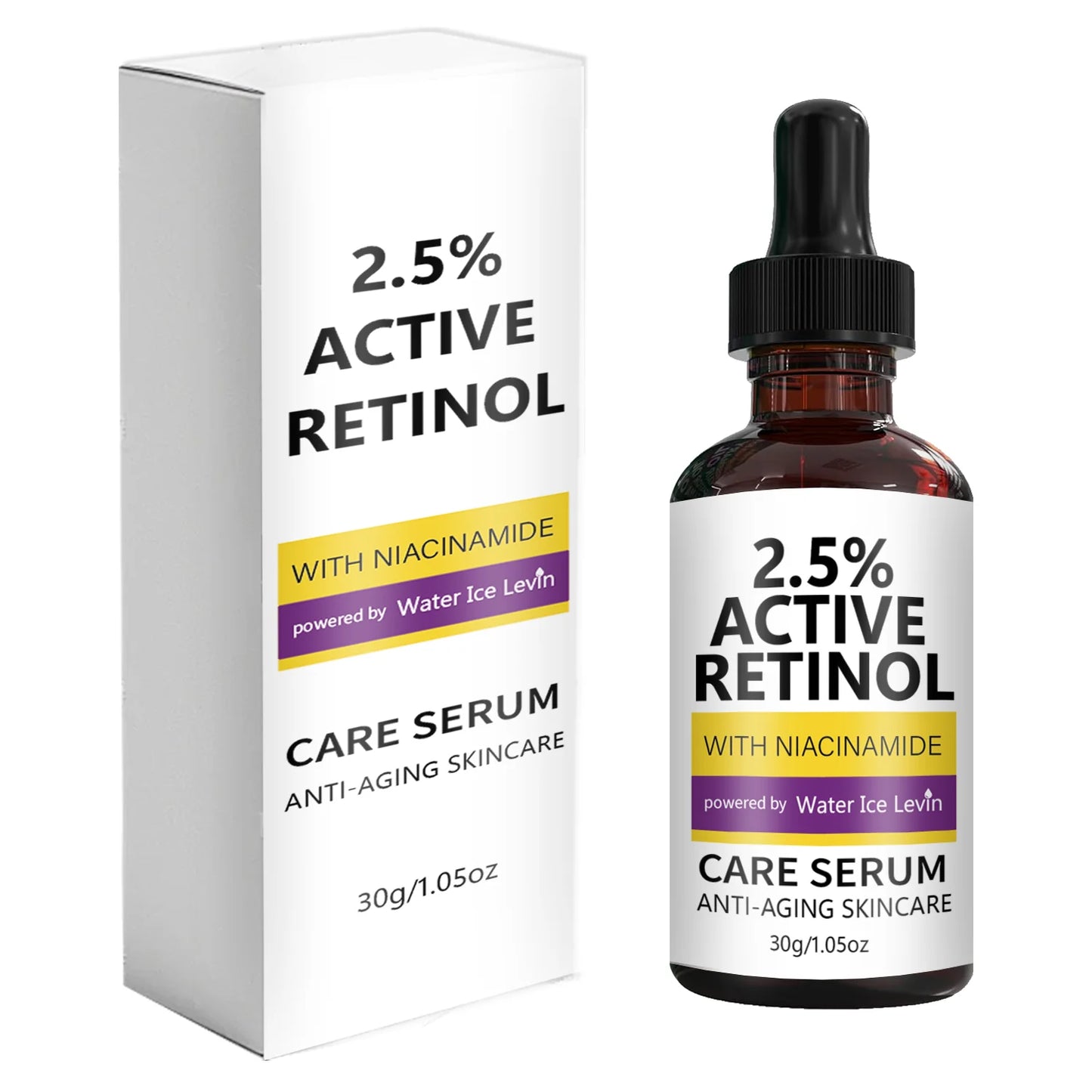 2.5% Active Retinol Care Serum - Anti-Aging, Moisturizing, Brightening with Niacinamide & Kojic Acid