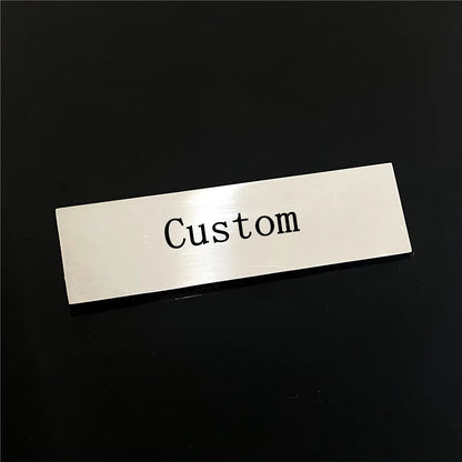 Stainless Steel Adhesive Mailbox Badge Sign Personalized in Hebrew Name ID Text Logo Double Sided Tape Magnet Door Mail Box