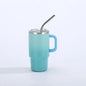 Portable Mini Handle Gradient Color 4oz Car Stainless Steel Insulated Thermos Cold Beverage Camping Outdoor Living Home Goods