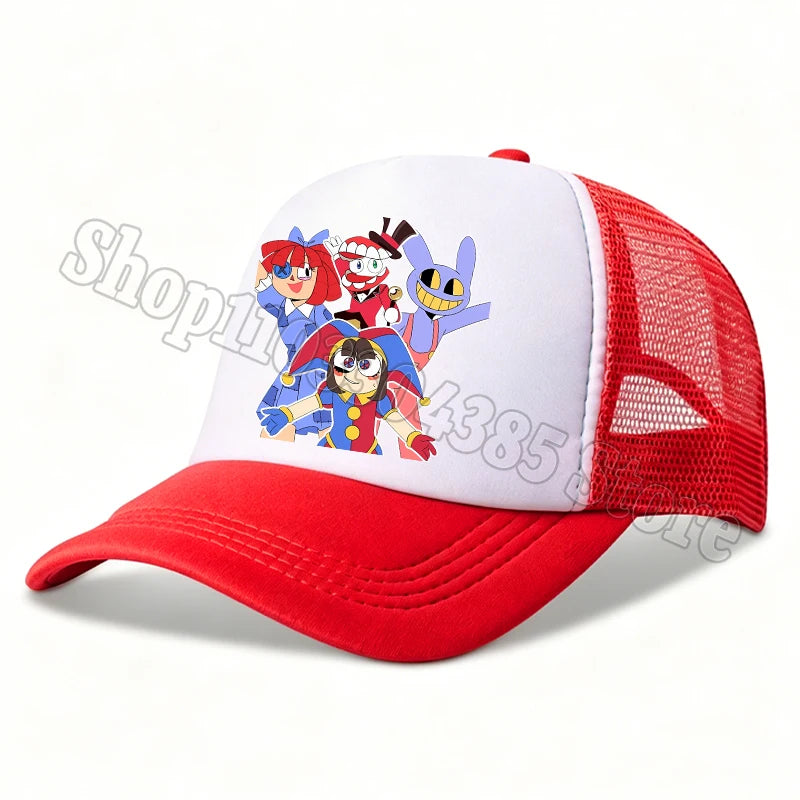 The Amazing Digital Circus Baseball Cap Kids Adult Outdoor Sports Sun Hat Summer Breathable Mesh Sunbonnet Kawaii Headgear Gift