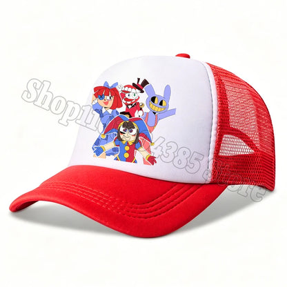 The Amazing Digital Circus Baseball Cap Kids Adult Outdoor Sports Sun Hat Summer Breathable Mesh Sunbonnet Kawaii Headgear Gift