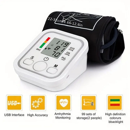 Health Care Blood Pressure Monitor Digital Tonometer Upper Arm Blood Pressure Meter Automatic BP Medical Sphygmomanometer Pulse