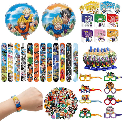 Anime Dragon Ball Party Favors Seal Stamps Slap Bracelets Stickers Gifts Bag Goodie Bag Fillers Birthday Party Gifts Wedding