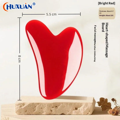 Q Natural Ox Horn Gua Sha Massage Tool Set Skin Lifting Effect Smooth Edges For Daily Skincare Whole Body Massage