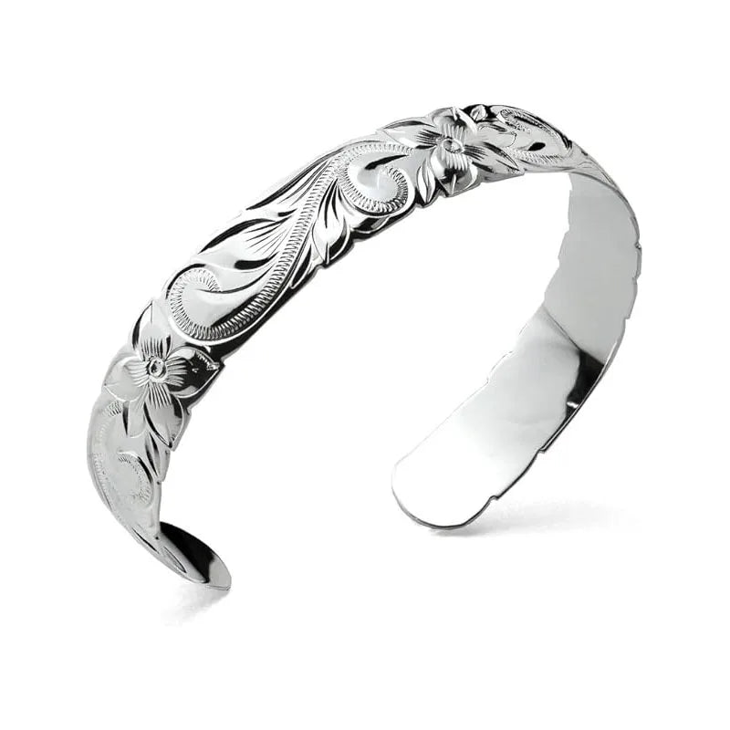 1pc Hawaiian Hamilton Heirloom Tribal Bangle Cuff Bracelet 14k Gold Plated Copper Jewelry