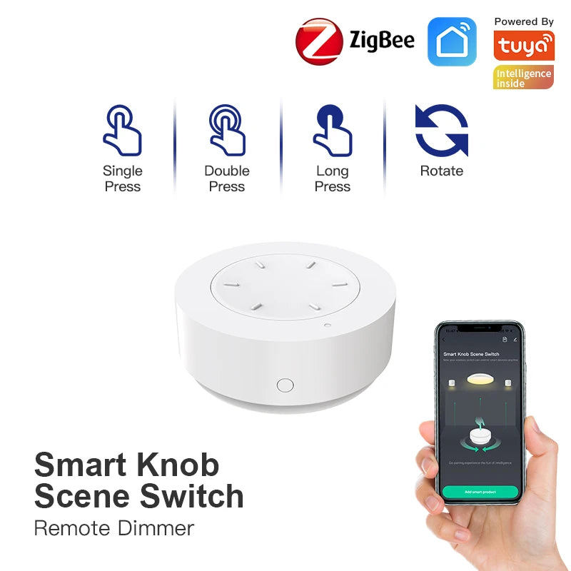 Works with Tuya Zigbee Smart Scene Switch Button 4 Gang 12 Scene Switch Push Button Controller in Smart Life App ZigBee Gateway