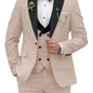 3 Pieces Men's Wedding Suits Formal Groom Tuxedo Slim Fit Business Blazer Double Breasted Vest Pants Set for Party