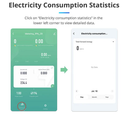 Zemismart Smart Energy Meter Zigbee Monitor Electric Sensor Measure Work with Tuya App Supports Home Assistant via Zigbee2MQTT