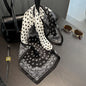 Luxury Brand 100% Natural Silk Scarf Women Design Small Square Shawl Hair Ribbon Headband Fashion Neckerchief Bandana