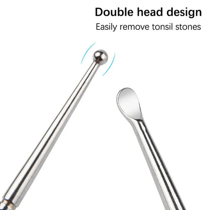 1Pc Tonsil Stone Removal Ear Wax Remover Tool Stainless Steel Remover Mouth Cleaning Care Tools Tonsil Stone Remover Health Care