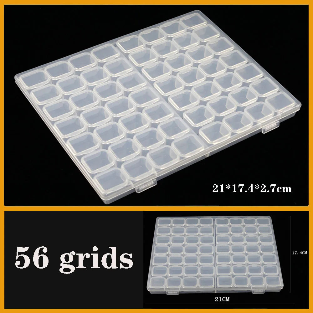 Transparent Plastic Box Screw Compartment Box Jewelry Earring Display Case Container Clear Terminal Organizer Tool Storage boxes
