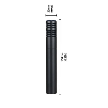 Condenser Instrument Microphone Drum Shaped Instrument Megaphone With Clamp Mount Cardioid Mic for Stage Performance