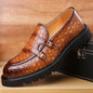 Men's Trendy Comfortable Business Soft-Soled Loafers British Style Slip-On Breathable Work Party Derby Shoes-2996