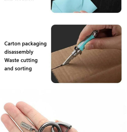 MiniPortable Folding Pocket Knife Multifunction EDC Keychain Pendant Camping Outdoor Survival Blade Cutter Opener Unpacking Tool