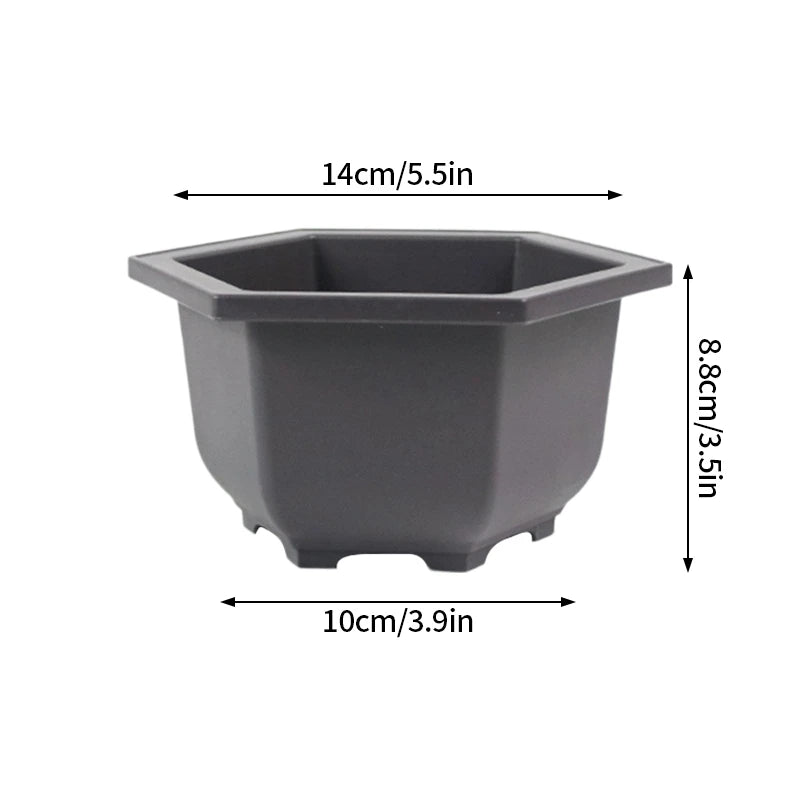 Rectangular Square Flowerpots Imitation Purple Clay Succulent Plants Pots Oval Pots Outdoor Garden Landscape Bonsai Pot Trays