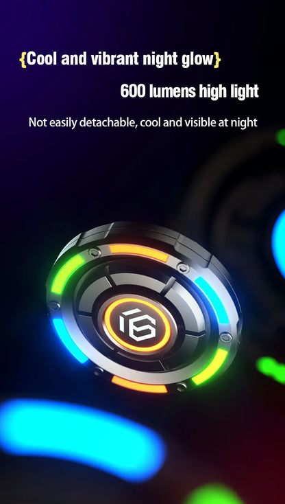 Metal EDC fidget spinner rotatable with luminous effect mechanical card-pushing function It's a stress-relieving toy Gifts  boys