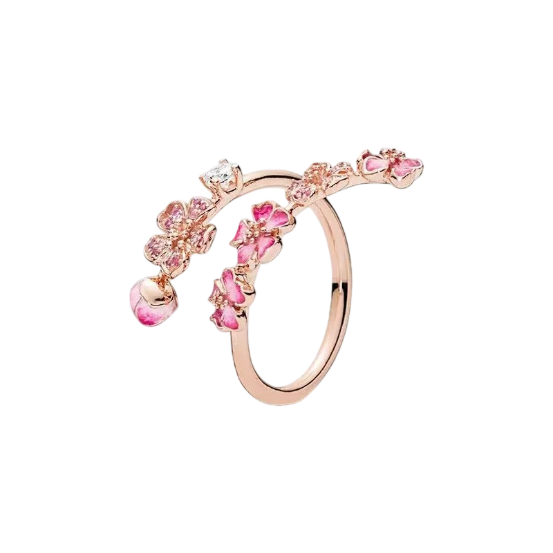 S925 Silver Bow Love Flower Ring Fashionable and High End Style Ring
