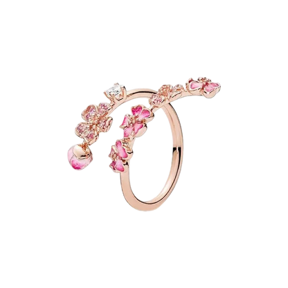 S925 Silver Bow Love Flower Ring Fashionable and High End Style Ring